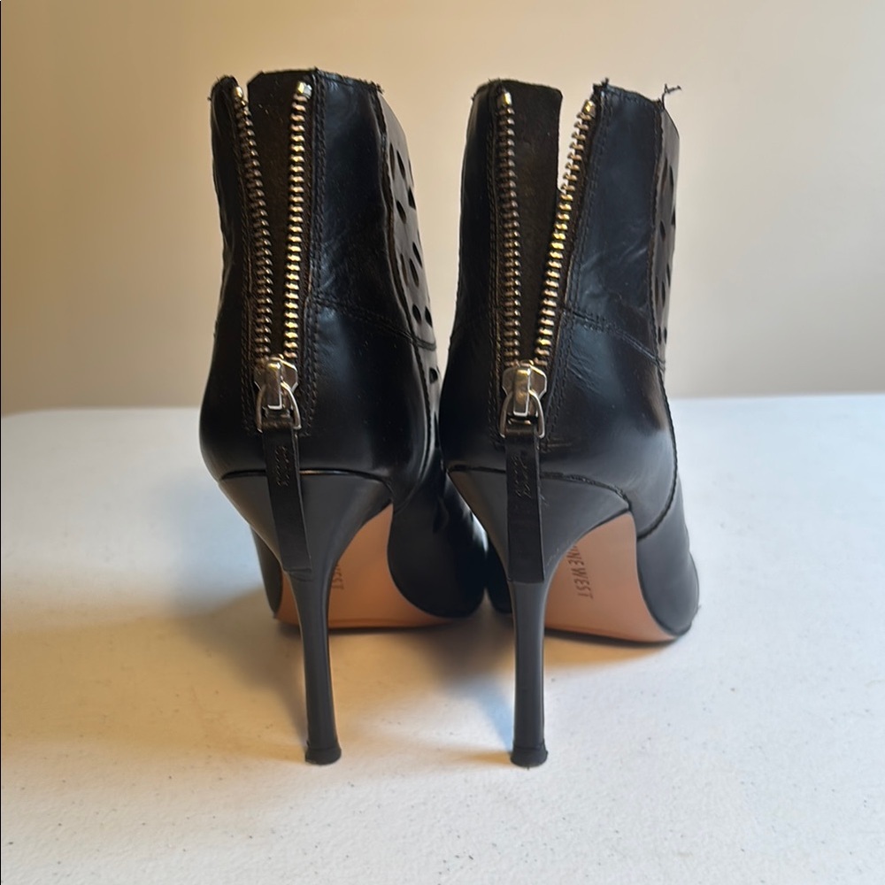 Black Cutout Ankle Boots - Picture 4 of 7
